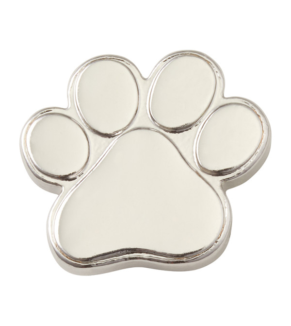 Silver Paw Print