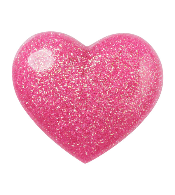 Pink 3D Glitter Heart