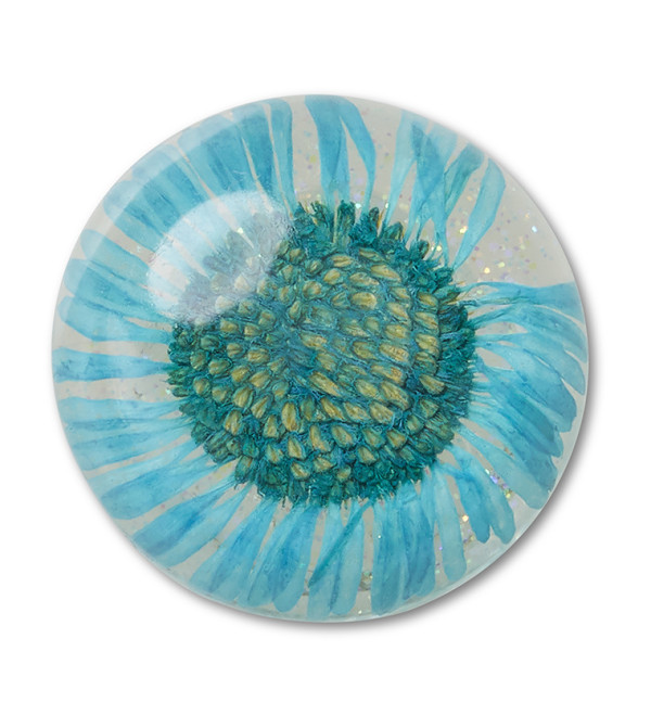Encapsulated Blue Daisy