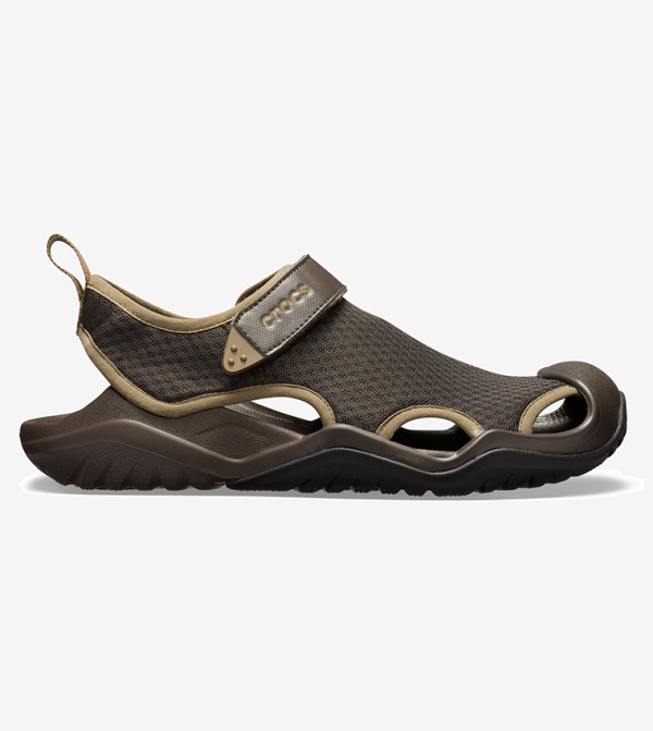 NWT Mens Crocs Swiftwater Mesh Deck Sandals 205289 Espresso Brown Crocs Men main image 4