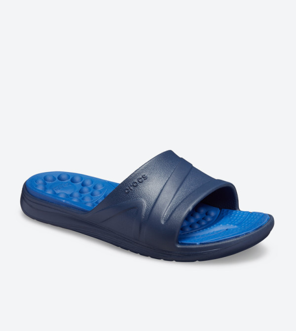Crocs | Reviva Broad Strap Round Toe Slides | 6TH STREET.COM