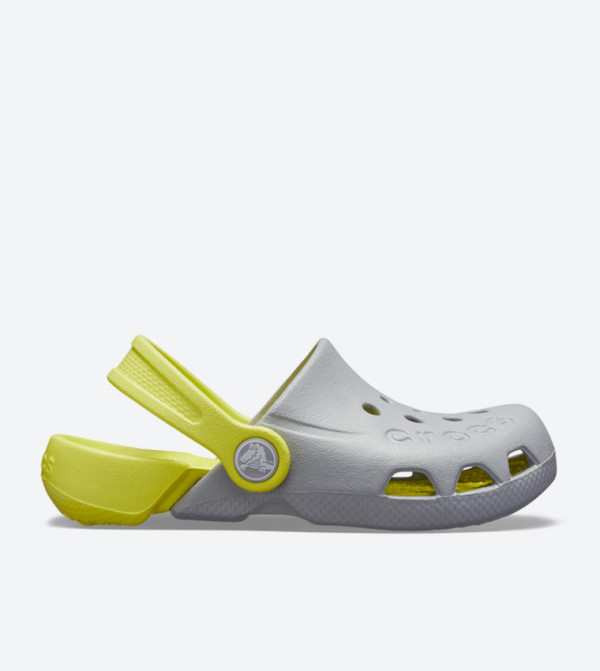 Electro Back Strap Round Toe Clogs - Grey 10400-06T