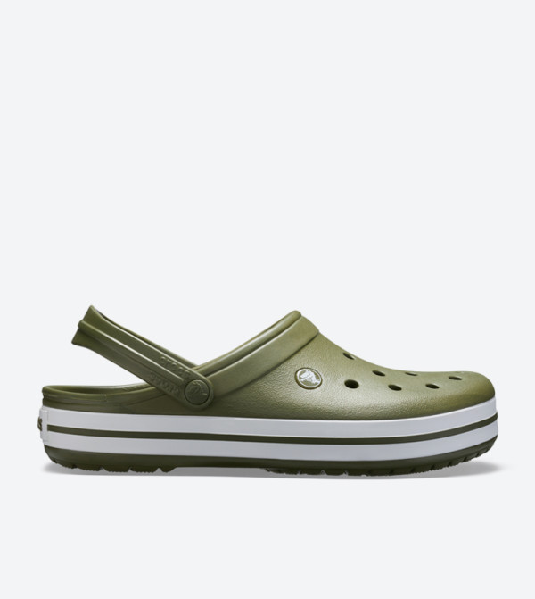 Crocband Back Ankle Strap Round Toe Clogs - Green 11016-37P