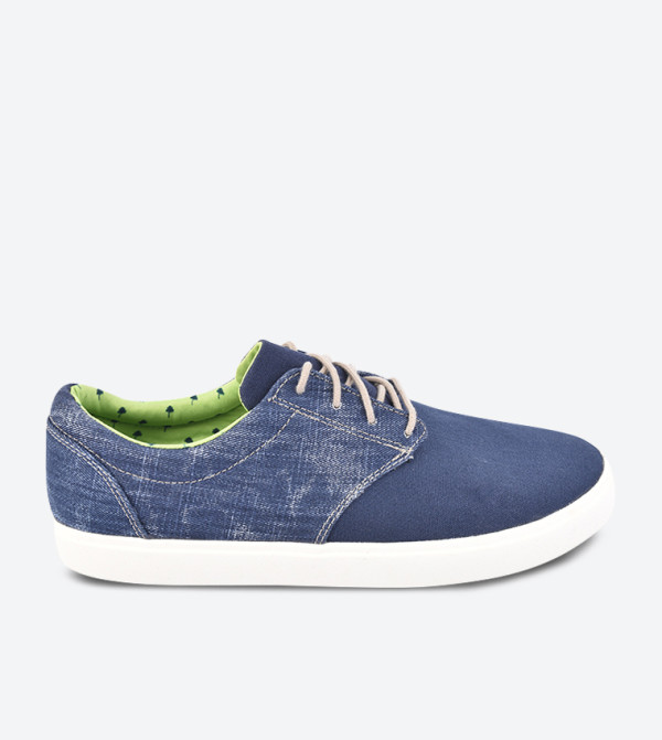 Citilane Canvas Lace Sneakers - Navy
