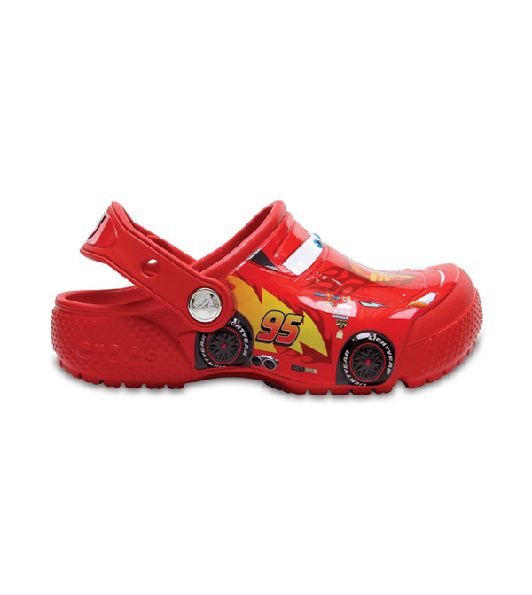 Fun Lab Cars Sling Back Strap Closure Clog - Red
