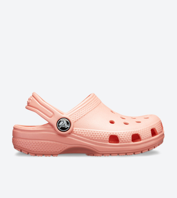 Cut Out Detail Round Toe Clogs - Light Pink
