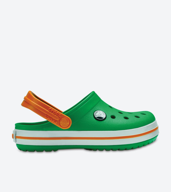 Crocband Cutout Detail Round Toe Clogs - Green 204537-3R4