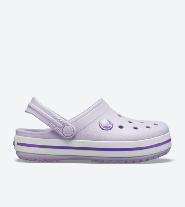 Crocband Cutout Detail Round Toe Clogs - Purple 204537-5P8