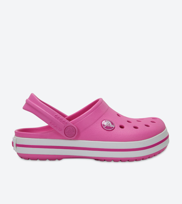 Round Toe Cut Out Detail Clogs - Pink