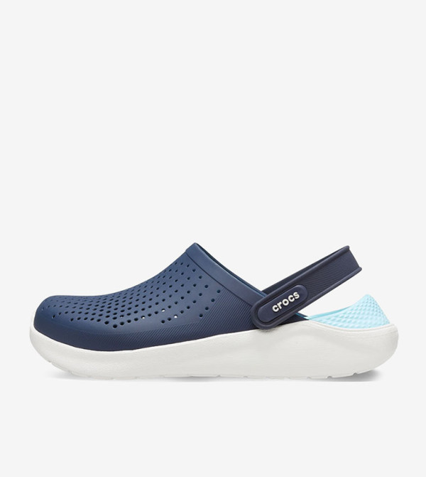 LiteRide Sling Back Closure Round Toe Clogs - Navy