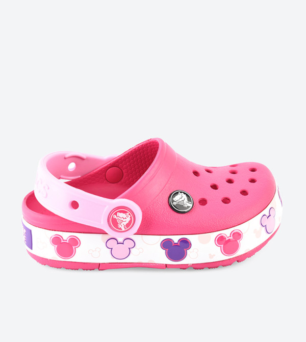 Crocband Mickey Funlab Lights Clogs - Pink 204994-6X0