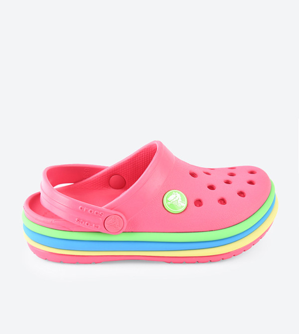 Crocband Rainbow Band Clogs - Pink 205205-6NP