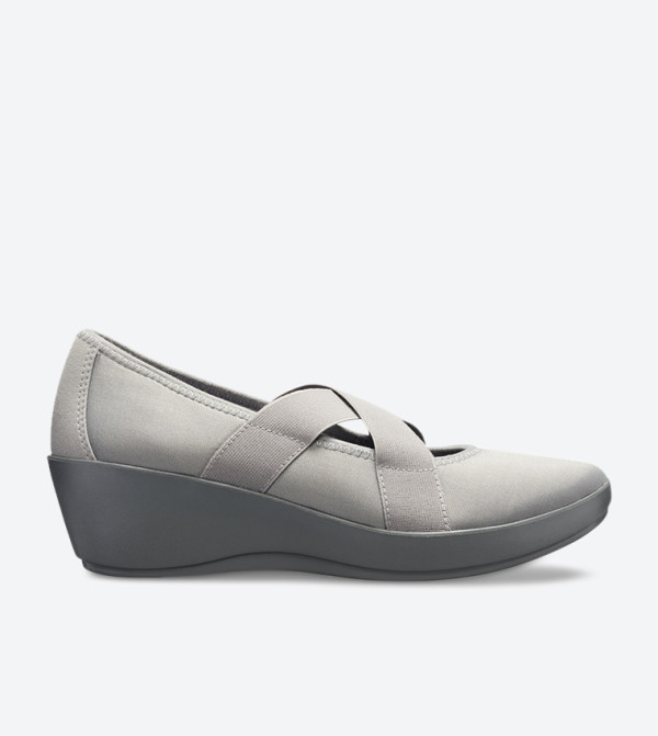 Busy Day Strappy Wedge Pumps - Grey 205306-0DX