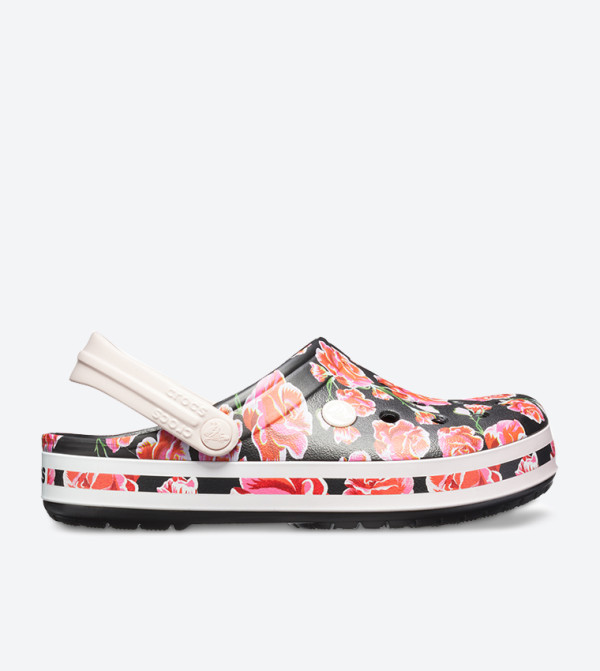 Crocband Floral Graphic III Clog - Black 205330-97J