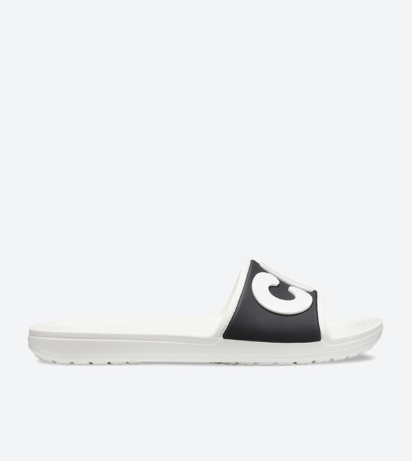 Crocs Sloane Logo Slides - White 205397-103
