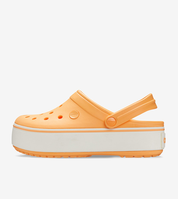 Crocband Sling Back Closure Platform Clogs - Orange