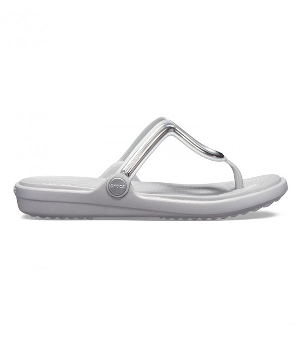 Stylish U-Shape Strap Round Toe Sandals - Silver