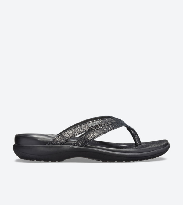 Capri Strappy Round Toe Flip Flops - Black 205478-060