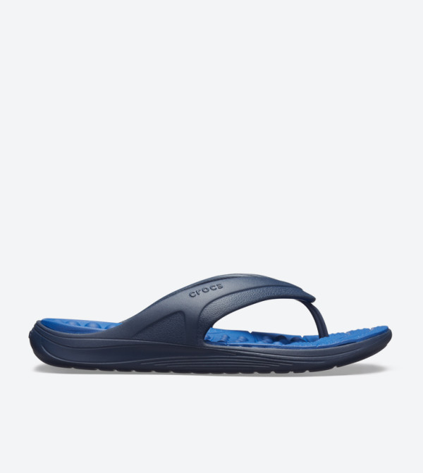 Reviva V-Strap Round Toe Flip Flops - Navy 205545-4HI