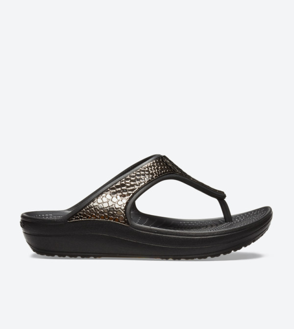 Sloane Metal Textured Flip Flops - Metallic 205604-0FG