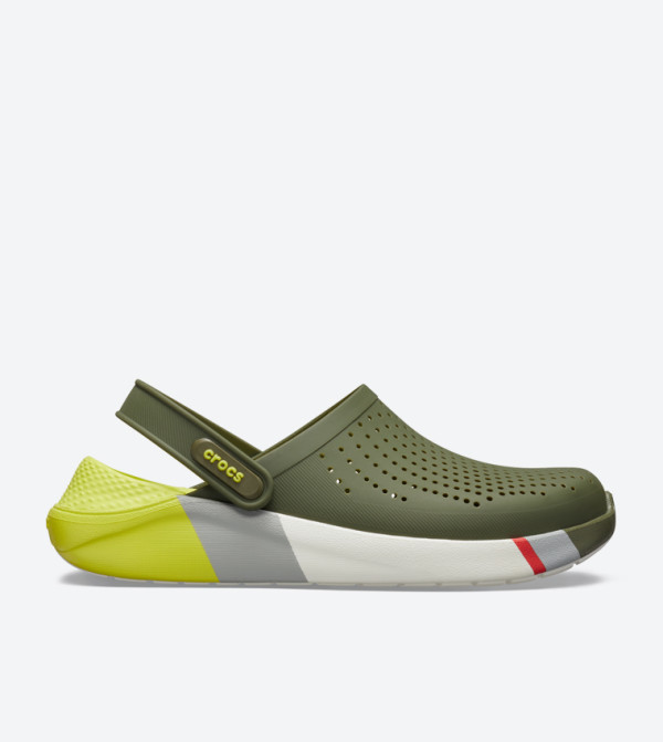 Literide Colorblock Round Toe Clogs - Green 205627-37P