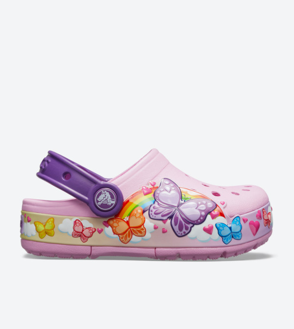 Fun Lab Butterfly Band Lights Clogs - Pink 205649-6I2