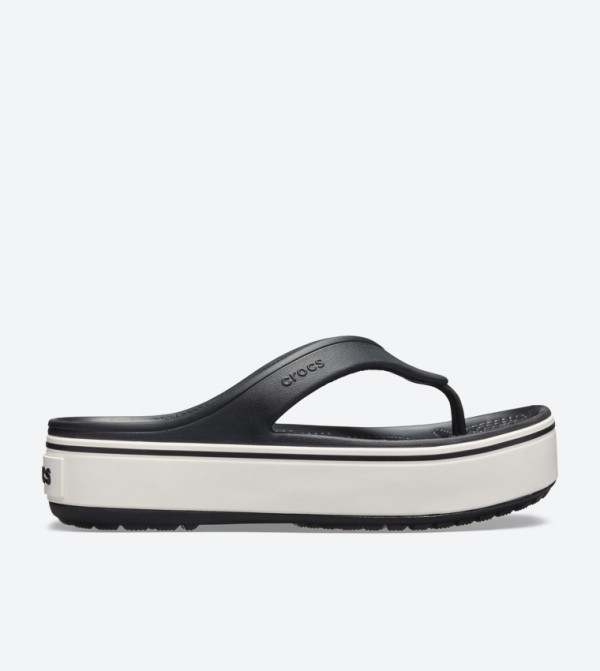 Crocband Platform Round Toe Flip Flops - Black 205681-066