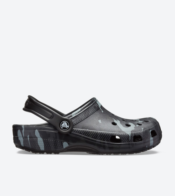 Classic Seasonal Graphic Round Toe Clogs - Black 205706-097