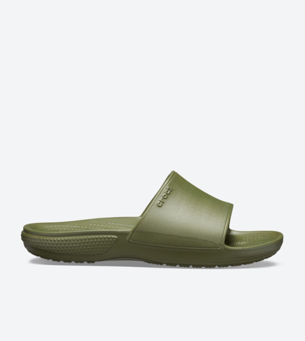 Classic Ii Broad Strap Round Toe Slides - Green 205732-309