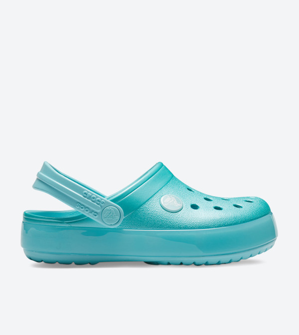 Cut Out Detail Round Toe Trendy Clogs - Blue