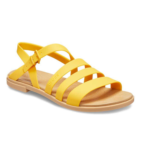 Tulum Buckle Closure Strappy Sandals - Yellow