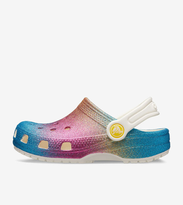 Classic Ombre Glitter Round Toe Clogs - Multi