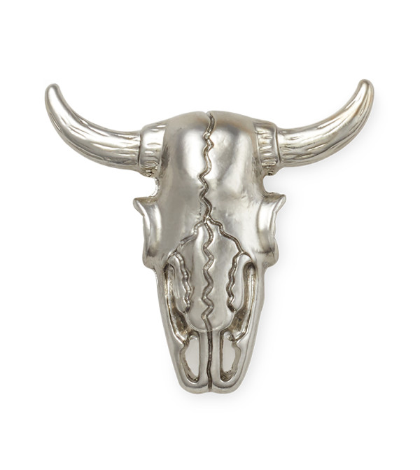 Silver Cow Skull