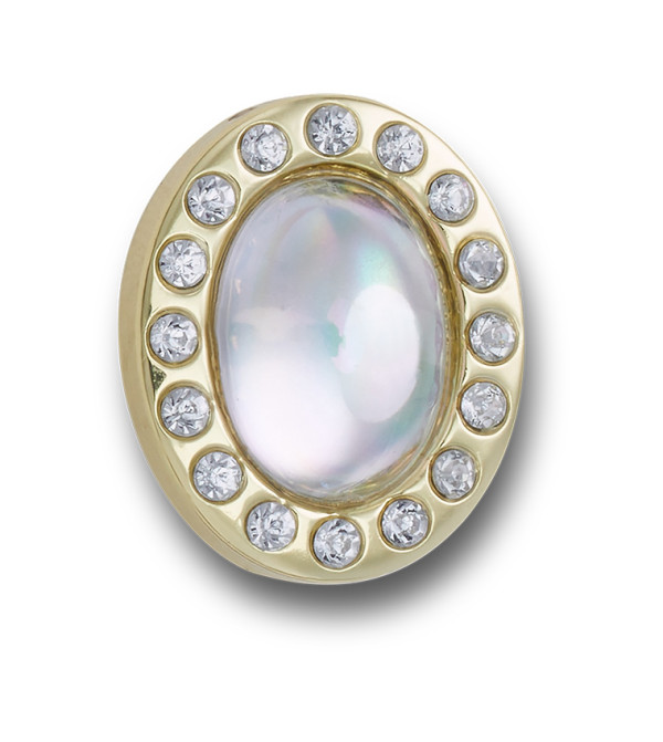 Tiny White Circle Gem