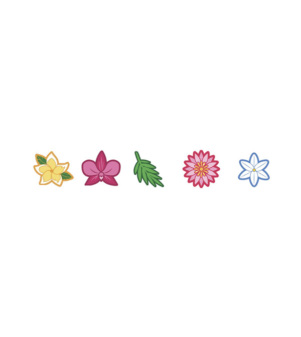 Tropical Flower Bunch 5 Pack