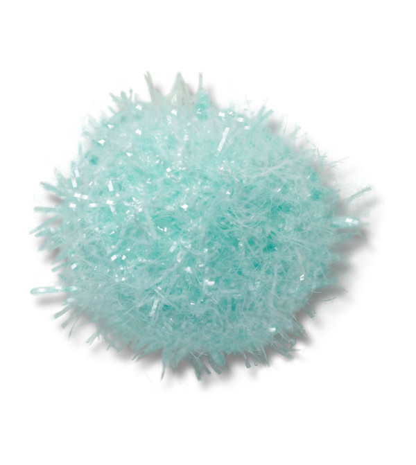 Blue Tinsel Pom