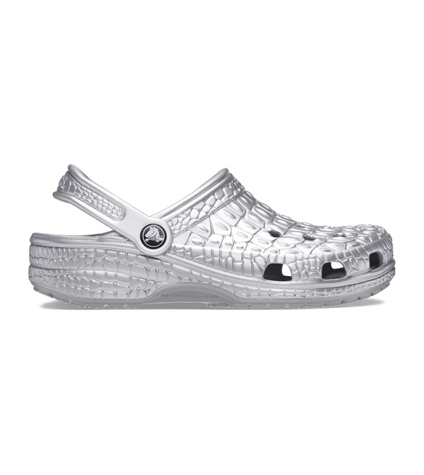 Classic Metallic Crocskin Clog