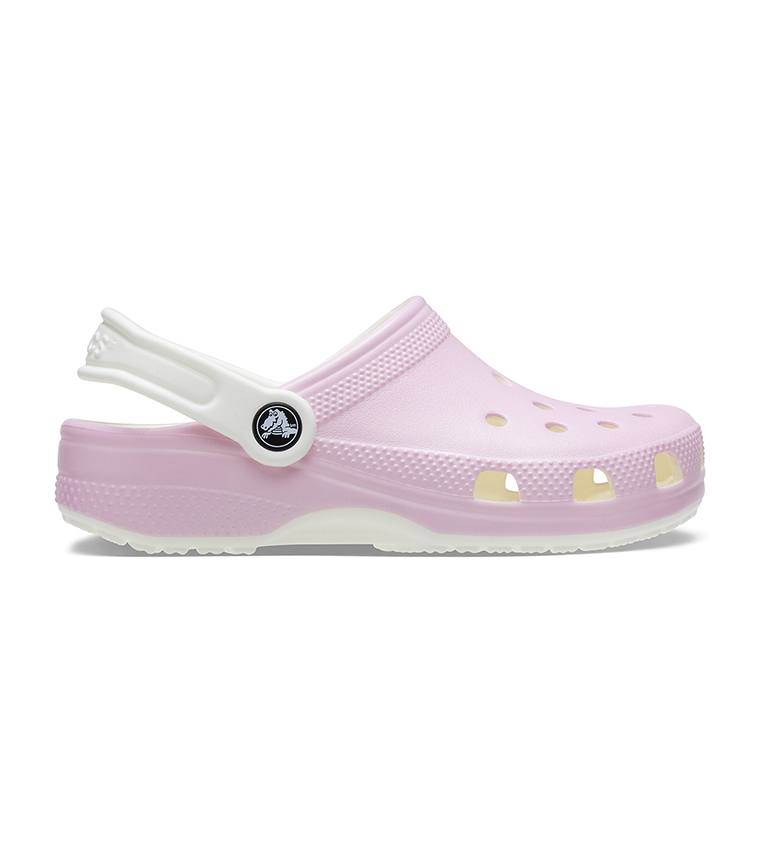 Purple and store pink crocs