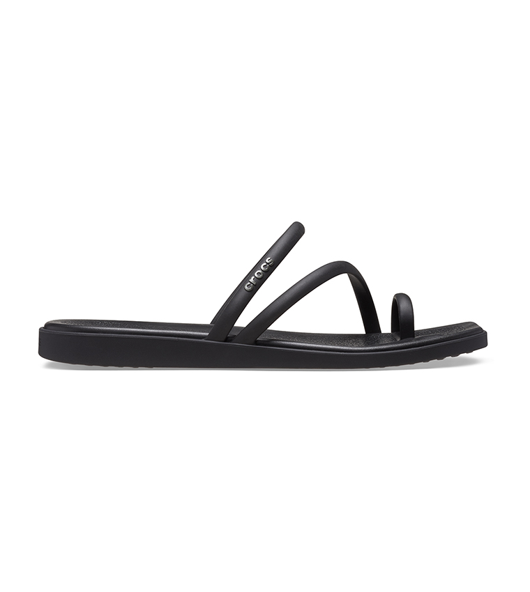 Black toe loop shops sandals