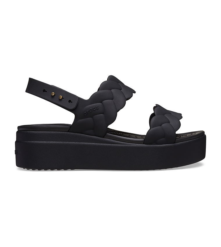 Crocs Women's Brooklyn High Wedge Sandals Multi/Stucco US 8