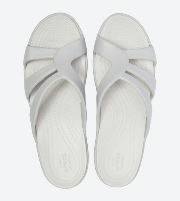 Sanrah Strappy Wedge Sandals - Silver 