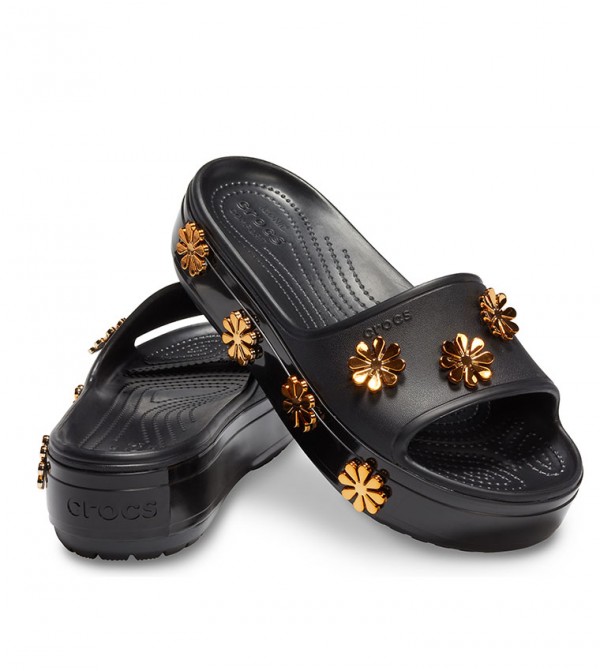 crocs metallic blooms
