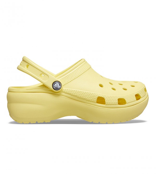 crocs platform yellow