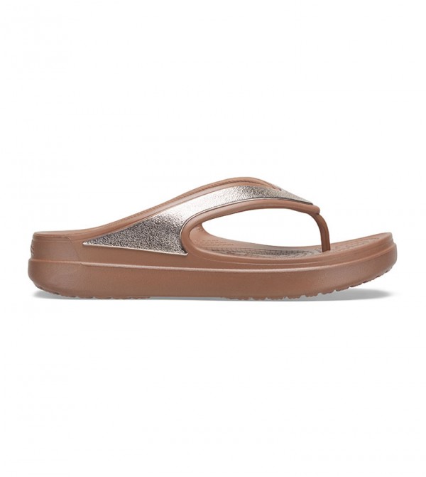 women's crocs sloane shine wedge flip