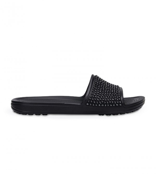 crocs embellished slide