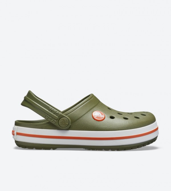 Crocband Cutout Detail Round Toe Clogs - Green - 204537-3TB 204537-3TB