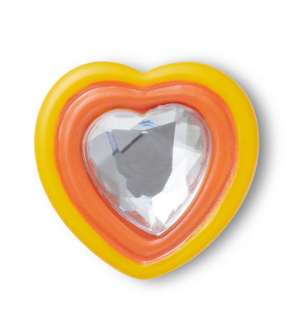 Yellow Orange Heart Gem