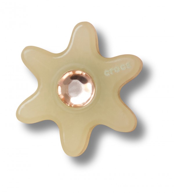 Tan Flower with Gem