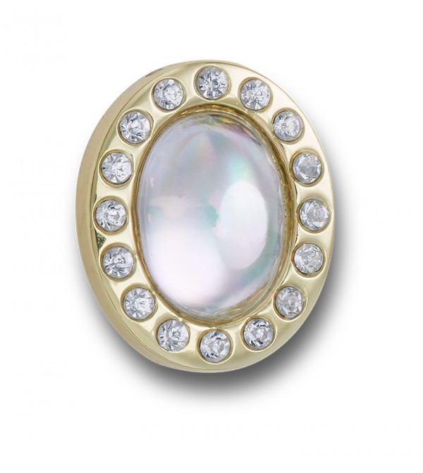 Tiny White Circle Gem