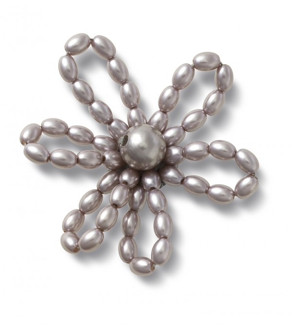 Black Pearl Beaded Daisy